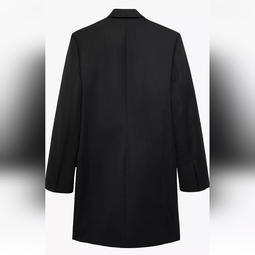 ZARA x STEFANO PILATI COLLAB BLACK WOOL FROCK COAT WITH BUTTONS ✨️✨️✨️ - Picture 3 of 4